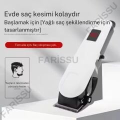 Dearling RF-1872 Profesyonel Saç Kesme Makinesi – 2000mAh, 2 Saat Hızlı Şarj, 2,5 Saat Kesintisiz