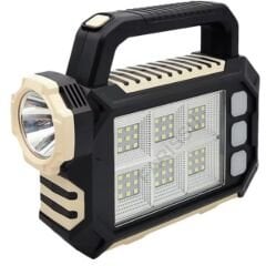 Güneş Enerjili USB Şarj Edilebilir Kamp Feneri – Süper Parlak LED El Feneri, 3 Aydınlatma M