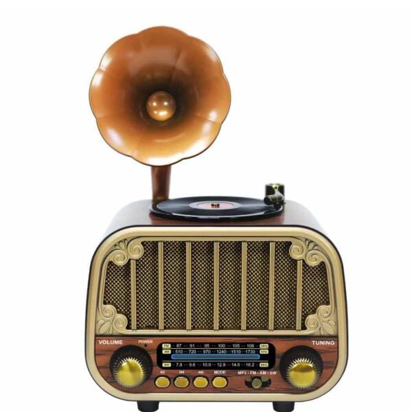 Gold Silver GS-1310 Nostaljik Tasarım Bluetooth  Radyo