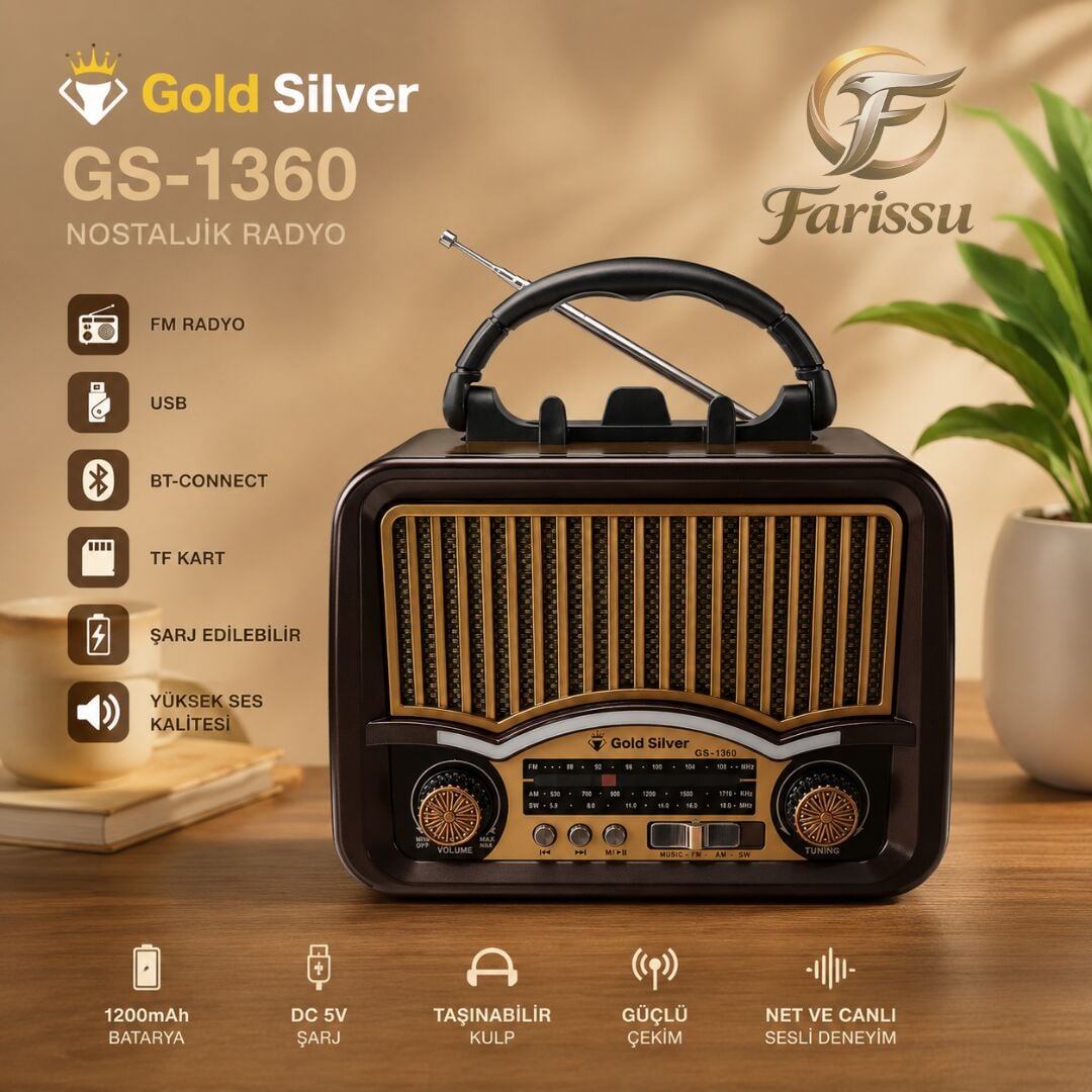 GS-1360 GÜNEŞ ENERJİLİ RADYO