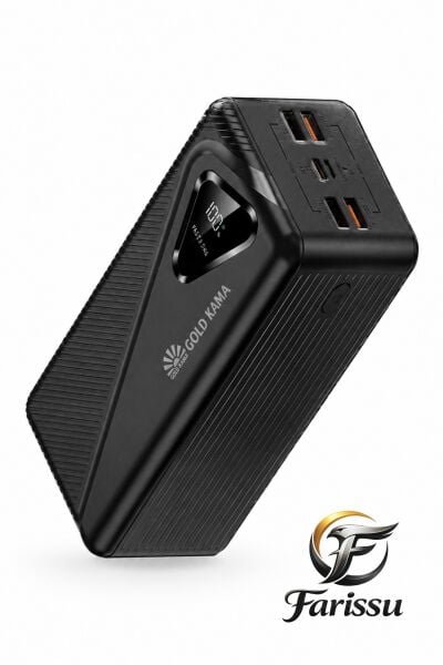 50000 mAh Powerbank 22.5W Hızlı Şarj PD Taşınabilir Güç Kaynağı Dijital Göstergeli LED Işıklı