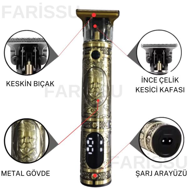 Dearling Şarjlı kablosuz Saç ve Sakal Kesme Makinesi RF-1879