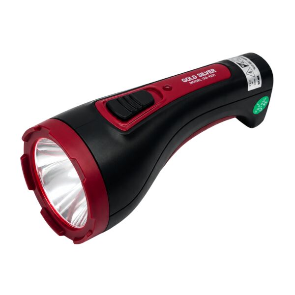 Gold Silver GS-4231 Şarj Edilebilir 5W LED El Feneri - Güçlü Işık Kamp Feneri