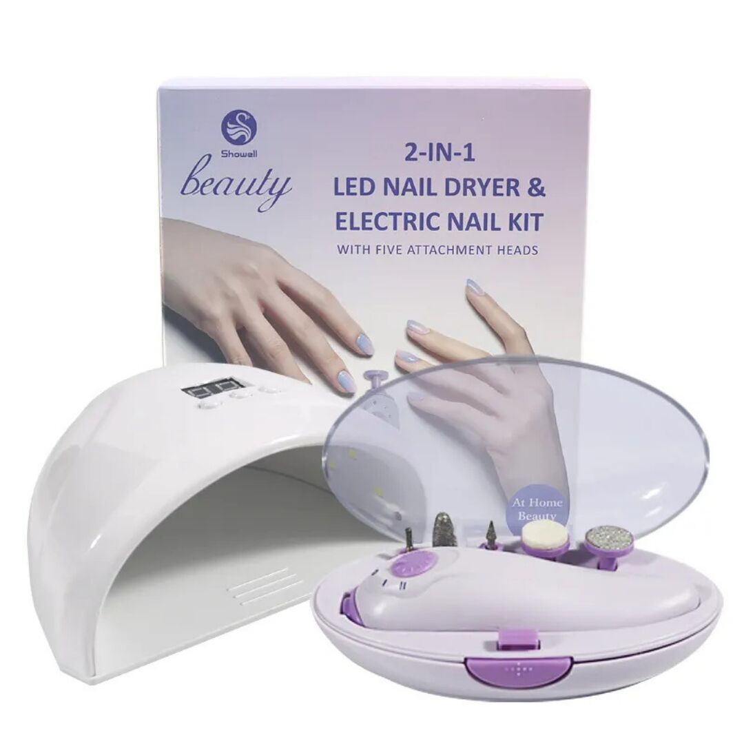 Showell Beauty 2'si 1 Arada LED Oje Kurutucu ve  Manikür Seti