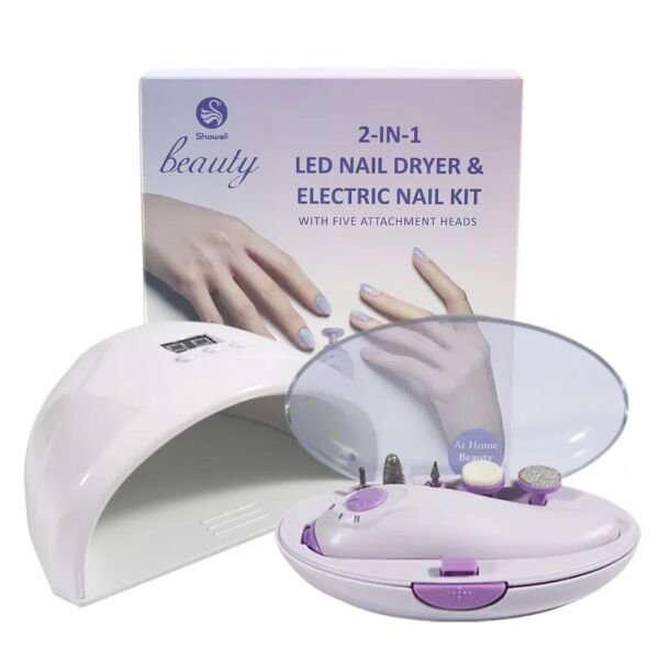 Showell Beauty 2'si 1 Arada LED Oje Kurutucu ve  Manikür Seti