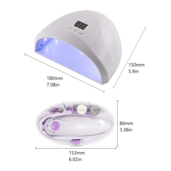 Showell Beauty 2'si 1 Arada LED Oje Kurutucu ve  Manikür Seti
