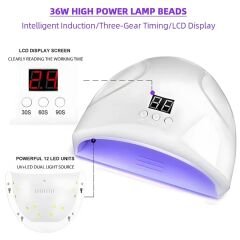Showell Beauty 2'si 1 Arada LED Oje Kurutucu ve  Manikür Seti