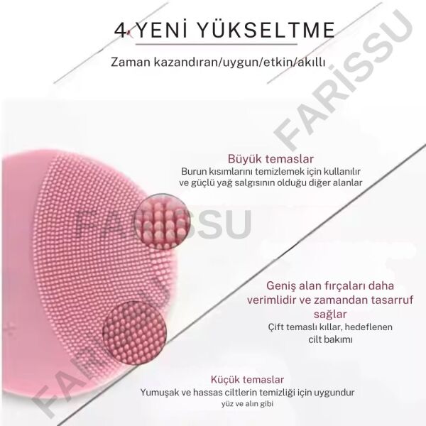MSF-42 Şarjlı Silikon Yüz Temizleme Cihazı | Titreşimli & Su Geçirmez