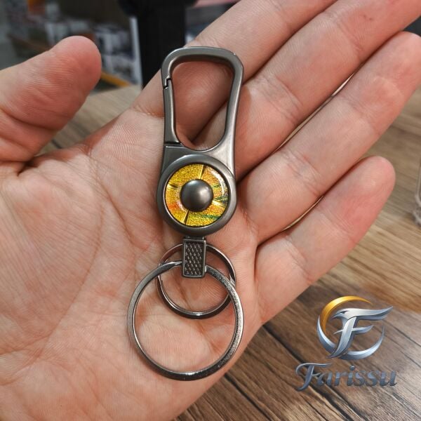Metal Anahtarlık Klipsi Çift Halkalı Şık Tasarım Dayanıklı Anahtar Tutucu 10 cm
