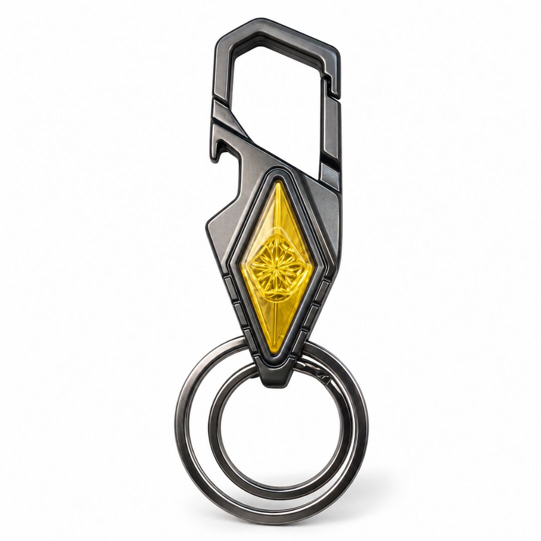 Premium Metal Karabinalı Anahtarlık – Çift Halkalı Şık Tasarım – 9,5 cm