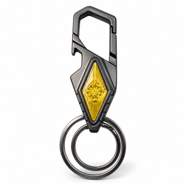 Premium Metal Karabinalı Anahtarlık – Çift Halkalı Şık Tasarım – 9,5 cm