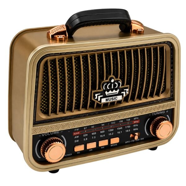 Gold Silver GS-1365 Retro Tasarımlı Taşınabilir Radyo