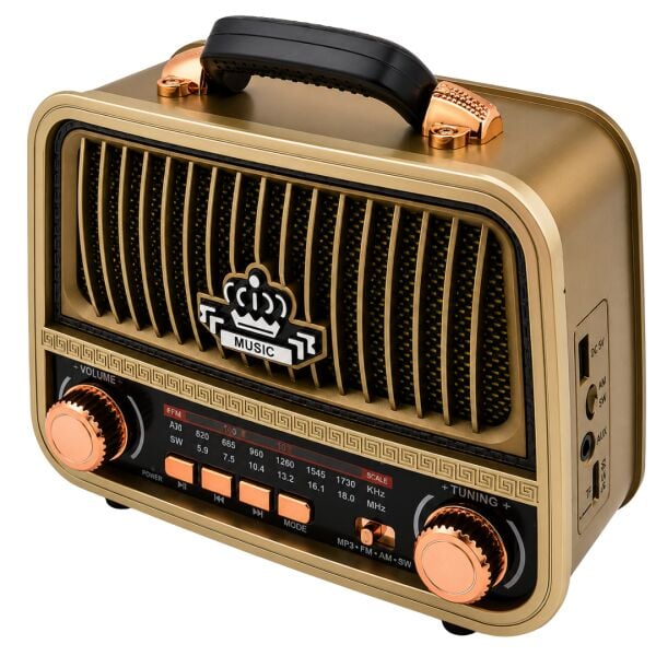 Gold Silver GS-1365 Retro Tasarımlı Taşınabilir Radyo