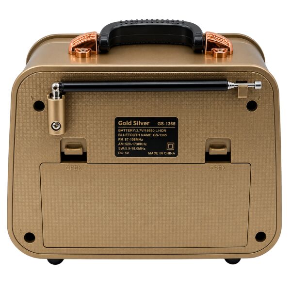 Gold Silver GS-1365 Retro Tasarımlı Taşınabilir Radyo