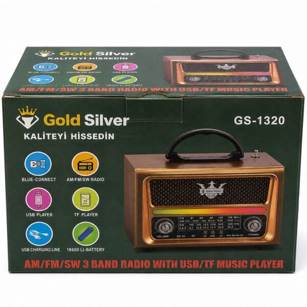 Geçmişin Zarafeti, Bugünün Teknolojisi: Gold Silver GS-1320 Bluetoothlu Retro Radyo