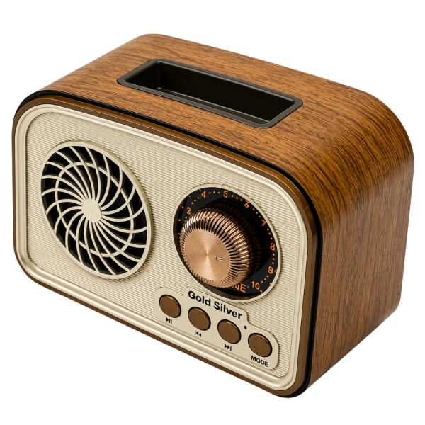 Gold Silver GS-1385 Nostaljik Tasarım Bluetooth Kablosuz Hoparlör