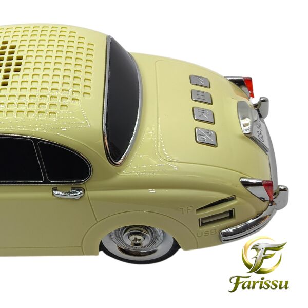 GS-1420 Klasik Nostaljik Araba Figürlü Bluetooth Hoparlör - 10W Güçlü Ses Sitemi