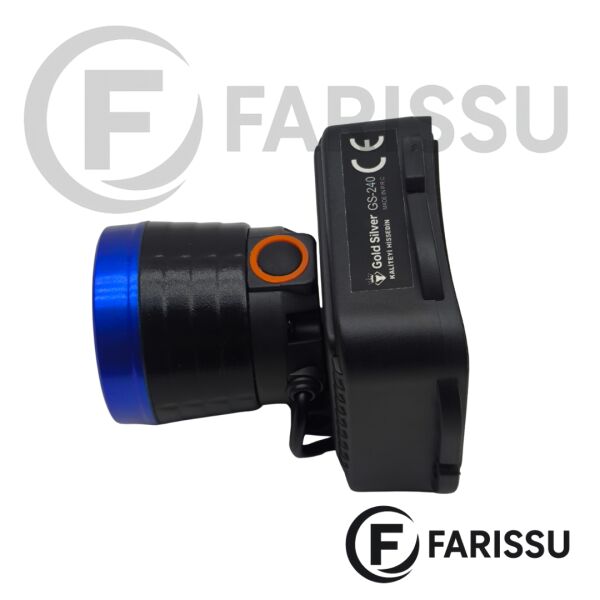 Gold Silver GS-240 20W LED Şarj Edilebilir Kafa Lambası - 400m Menzilli Ultra Hafif Kafa Feneri