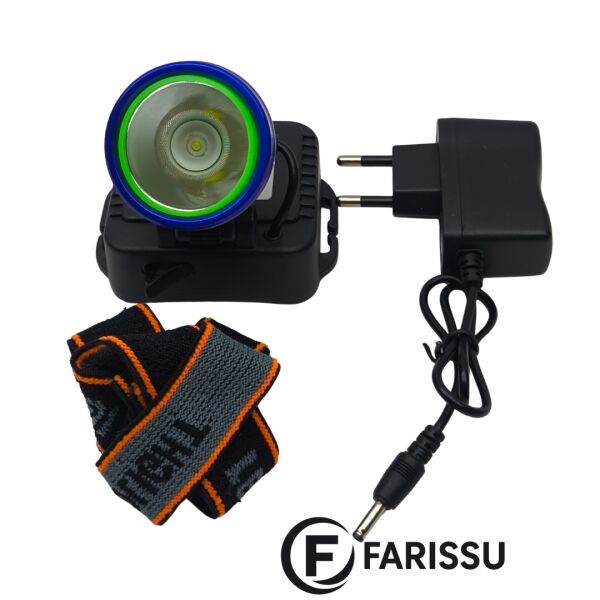 Gold Silver GS-240 20W LED Şarj Edilebilir Kafa Lambası - 400m Menzilli Ultra Hafif Kafa Feneri