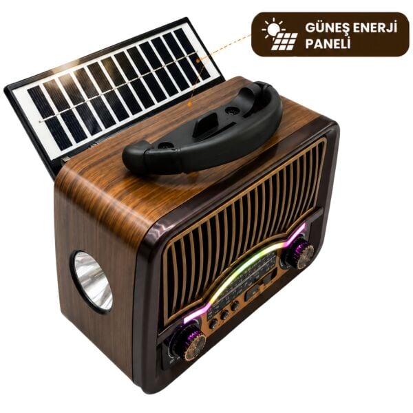 Gold Silver GS-1360 Nostaljik Tasarım Bluetooth Radyo(YEDEK PİLİ)