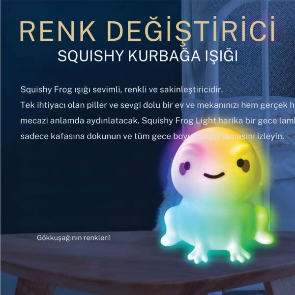Lambalar KURBAĞA LED Lamba Silikon Başucu Lambası