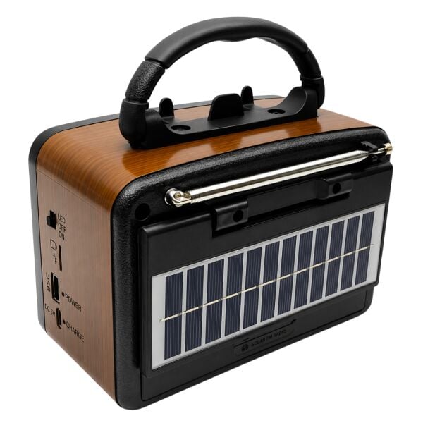 ProKAMA Nostaljik Tasarım Solarlı Bluetooth Radyo(YEDEK PİLİ)