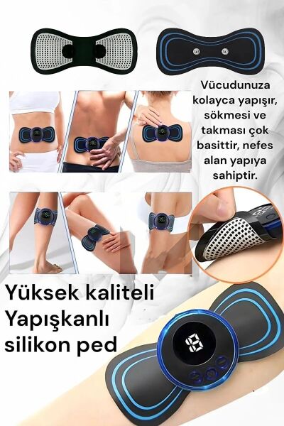 1 Cihaz 1  Ped Elektronik Kas Çalıştırıcı Titreşimli Masaj Aleti 8 Modlu Dijital