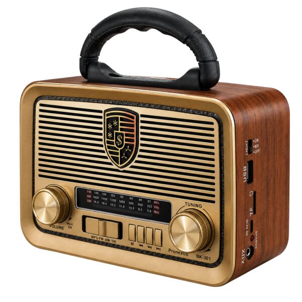 ProKAMA Retro Tasarım Çok Fonksiyonlu Şarj Edilebilir Nostaljik Radyo & MP3 Çalar(yedek pili)