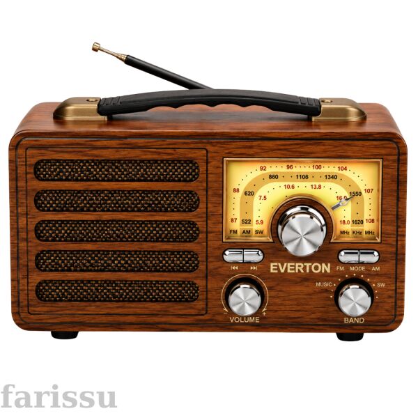 EVERTON  Nostaljik Retro Tasarım Bluetooth Hoparlör ve Radyo RT-755 (YEDEK PİLİ)