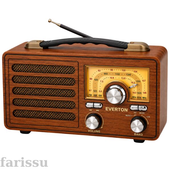 EVERTON  Nostaljik Retro Tasarım Bluetooth Hoparlör ve Radyo RT-755 (YEDEK PİLİ)