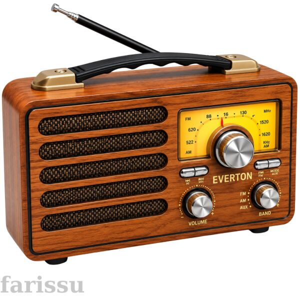 EVERTON  Nostaljik Retro Tasarım Bluetooth Hoparlör ve Radyo RT-755 (YEDEK PİLİ)