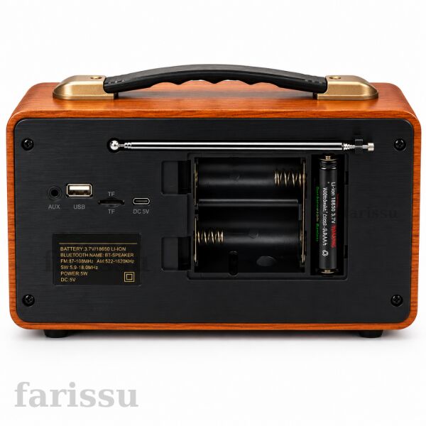 EVERTON  Nostaljik Retro Tasarım Bluetooth Hoparlör ve Radyo RT-755 (YEDEK PİLİ)