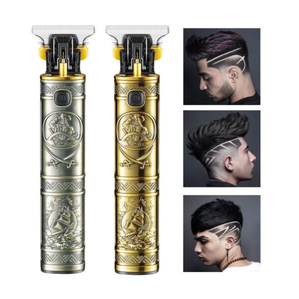 V-096 Profesyonel T-Blade Saç Sakal Kesme Makinesi 2000 mAh Şarjlı Kablosuz Erkek Tıraş Makinesi