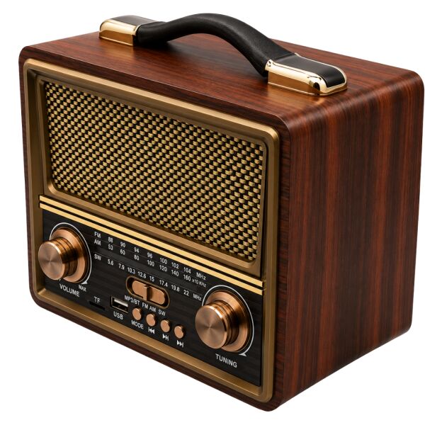 Gold Silver GS-1335 Retro Tasarım Bluetooth Şarjlı Nostalji Radyo
