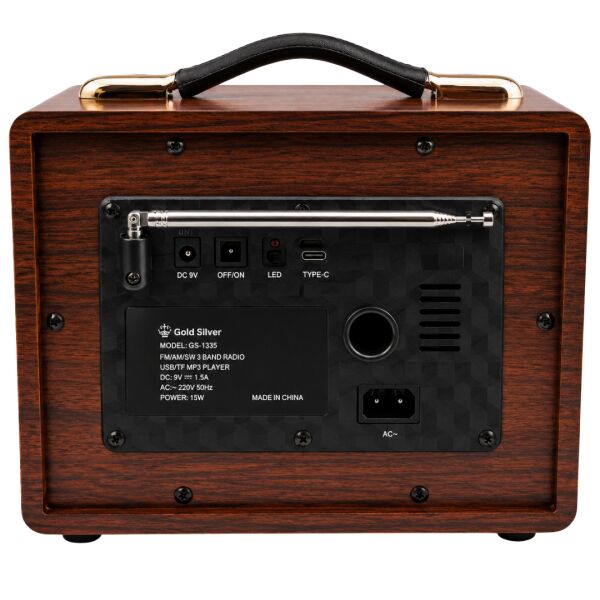 Gold Silver GS-1335 Retro Tasarım Bluetooth Şarjlı Nostalji Radyo