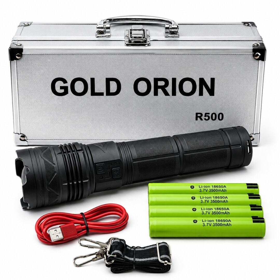 Gold Orion R500 Profesyonel Şarj Edilebilir El Feneri Seti