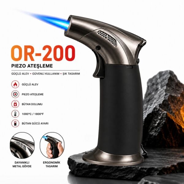 Gold Orion OR-200 Piezo Ateşlemeli Profesyonel Pürmüz