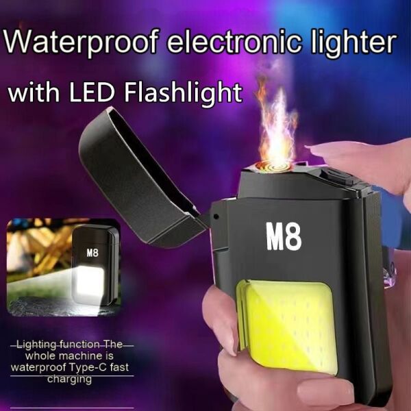 COB LED Mini El Feneri | 800 Lümen | Şarjlı | Su Geçirmez | Mıknatıslı | Şarjlı Çakmaklı