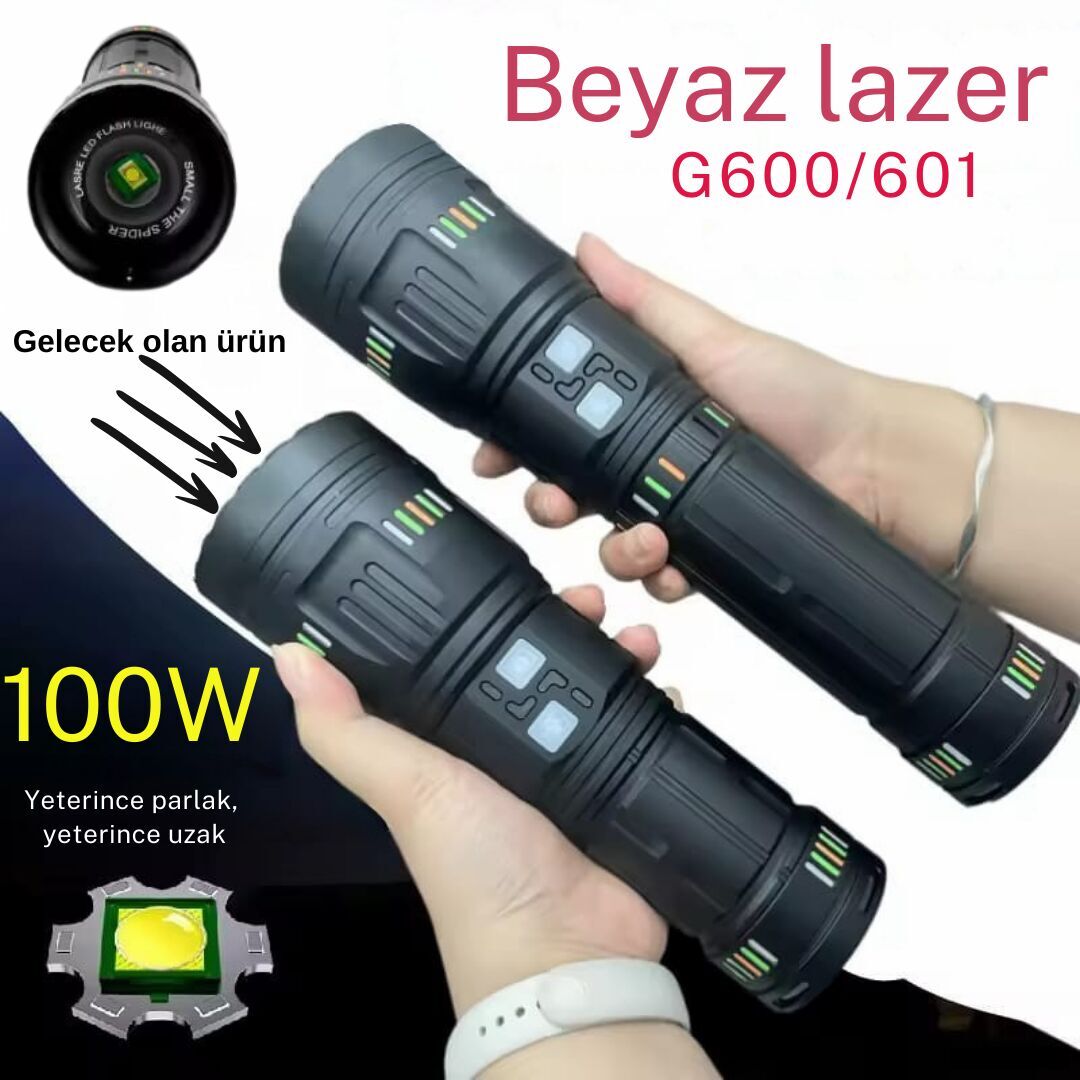 LED Şarjlı El Feneri – Güçlü Aydınlatma, Su Geçirmez, Power Bank Özellikli el feneri küçük boy