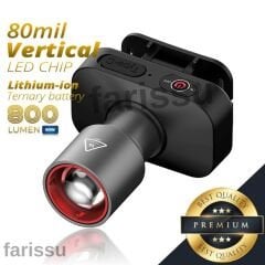 WH-2102 Şarjlı Kafa Feneri - 10W, 1200 Lümen, Zoom Fonksiyonlu, C Tipi Şarjlı