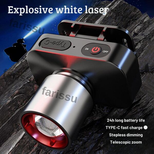 WH-2102 Şarjlı Kafa Feneri - 10W, 1200 Lümen, Zoom Fonksiyonlu, C Tipi Şarjlı