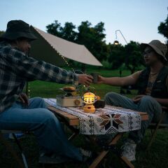 Robot USB Şarj Edilebilir El Feneri Çadır Fener Su Geçirmez Taşınabilir Kamp Feneri