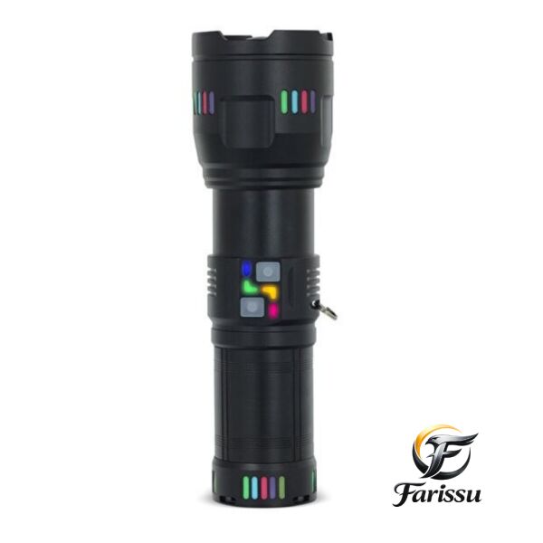 Gold Orion R518 300W 9000 Lümen Şarjlı El Feneri - 8 Adet Pilli (Yedek Bataryalı) Zoomlu Uzun Menzilli