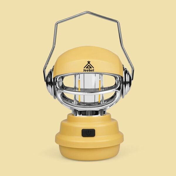 Robot USB Şarj Edilebilir El Feneri Çadır Fener Su Geçirmez Taşınabilir Kamp Feneri Sarı