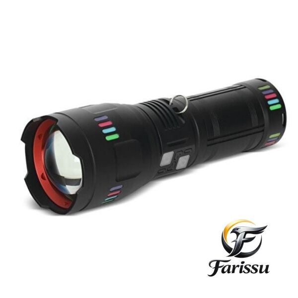 Gold Orion R518 300W 9000 Lümen Şarjlı El Feneri - 4 Pilli Zoomlu Uzun Menzilli