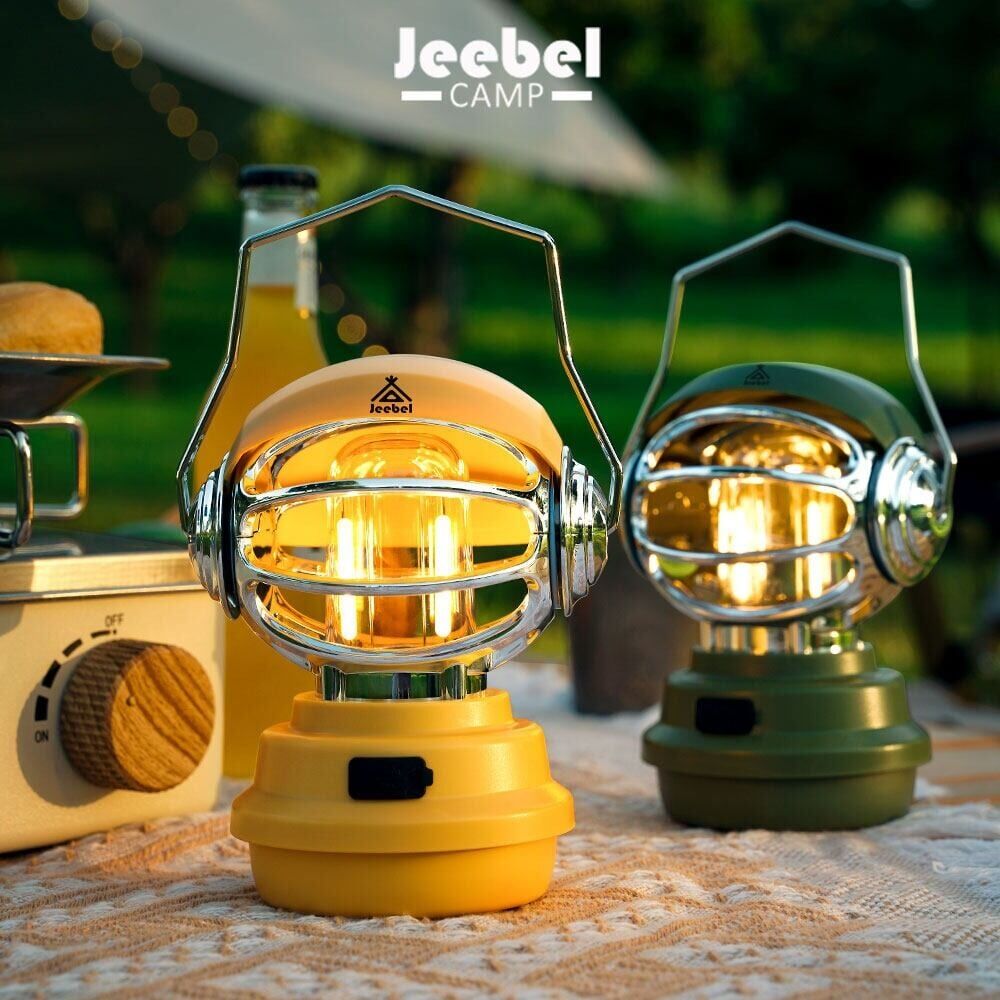 Robot USB Şarj Edilebilir El Feneri Çadır Fener Su Geçirmez Taşınabilir Kamp Feneri Yeşil