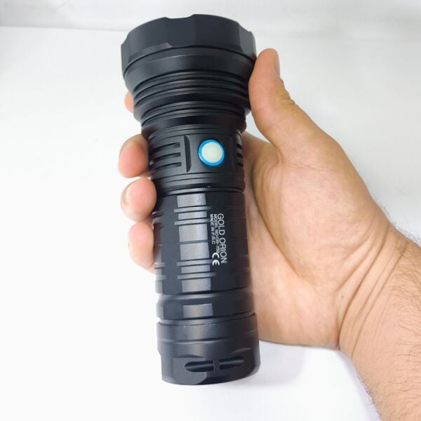 Gold Orion  Şarjlı El Feneri – 9000 Lümen, 100W Işık Gücü, 8800 mAh Batarya, Alüminyum Gövde