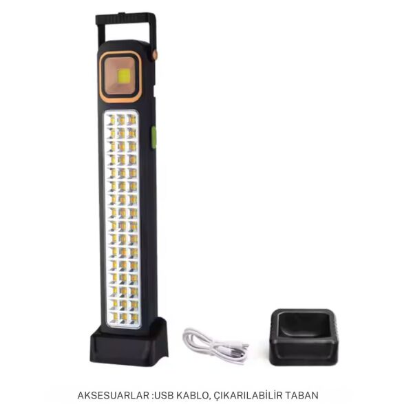 Farissu 45W Şarj Edilebilir ışıldak  Kamp ve Acil Durum Lambası – 5 Saat Kesintisiz Aydınlatma