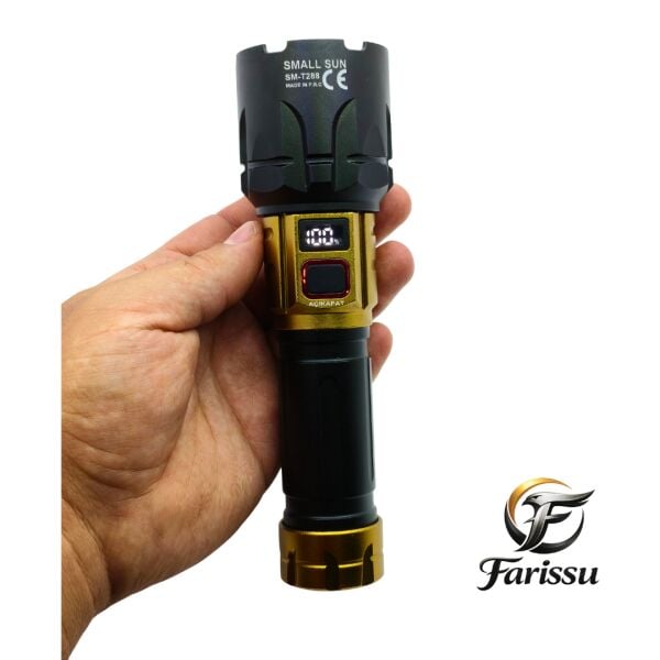 Small Sun SM-T288 50W 5000 Lümen Dijital Ekranlı Şarjlı El Feneri - 8800mAh Pil