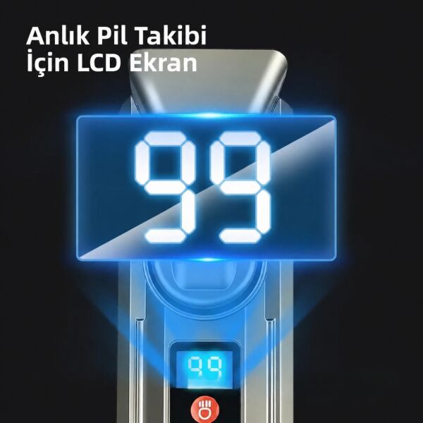 SM-1710 Şarjlı Bisiklet Farı ve Kornası | 2000mAh, LCD Ekranlı,  Profesyonel Bisiklet Aydınlatması